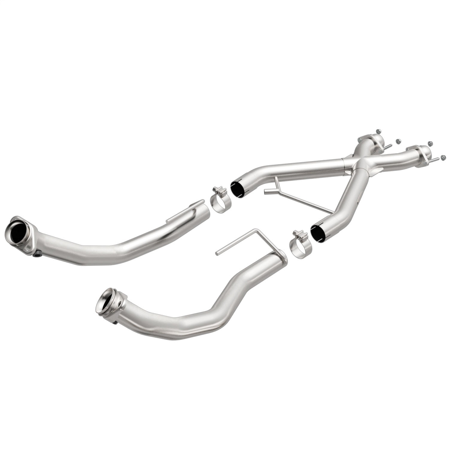 Muffler X Pipe 2.25" ID X-pipe Tube Performance Cross Over H Stainless Exhaust 