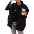 thumbnail image 3 of Women'S Plush Fleece Vest Casual Oversized Warm Button Down Vest Jacket with Pockets, 3 of 8