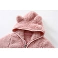 thumbnail image 3 of Vedolay Boys Coat Boys Autumn Winter Jacket Hooded Fashion Warm Windbreaker Jacket,Pink 12-18 Months, 3 of 5