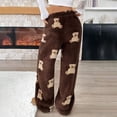 thumbnail image 6 of Kezqiaxn Pajama Pants Women Fleece Elastic Waist Warm Loose Bottoms Casual Loungewear Fall Winter Pj Pants Fashion Clothing Coffee XXL, 6 of 6