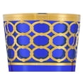 thumbnail image 3 of HOMEHUT Cobalt Blue Double Old Fashion with Gold Rings, Set of 4, 3 of 3