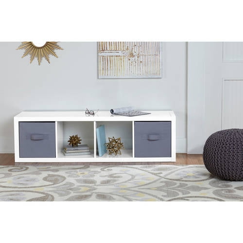 Better Homes & Gardens 4Cube Storage Organizer, White Lacquer