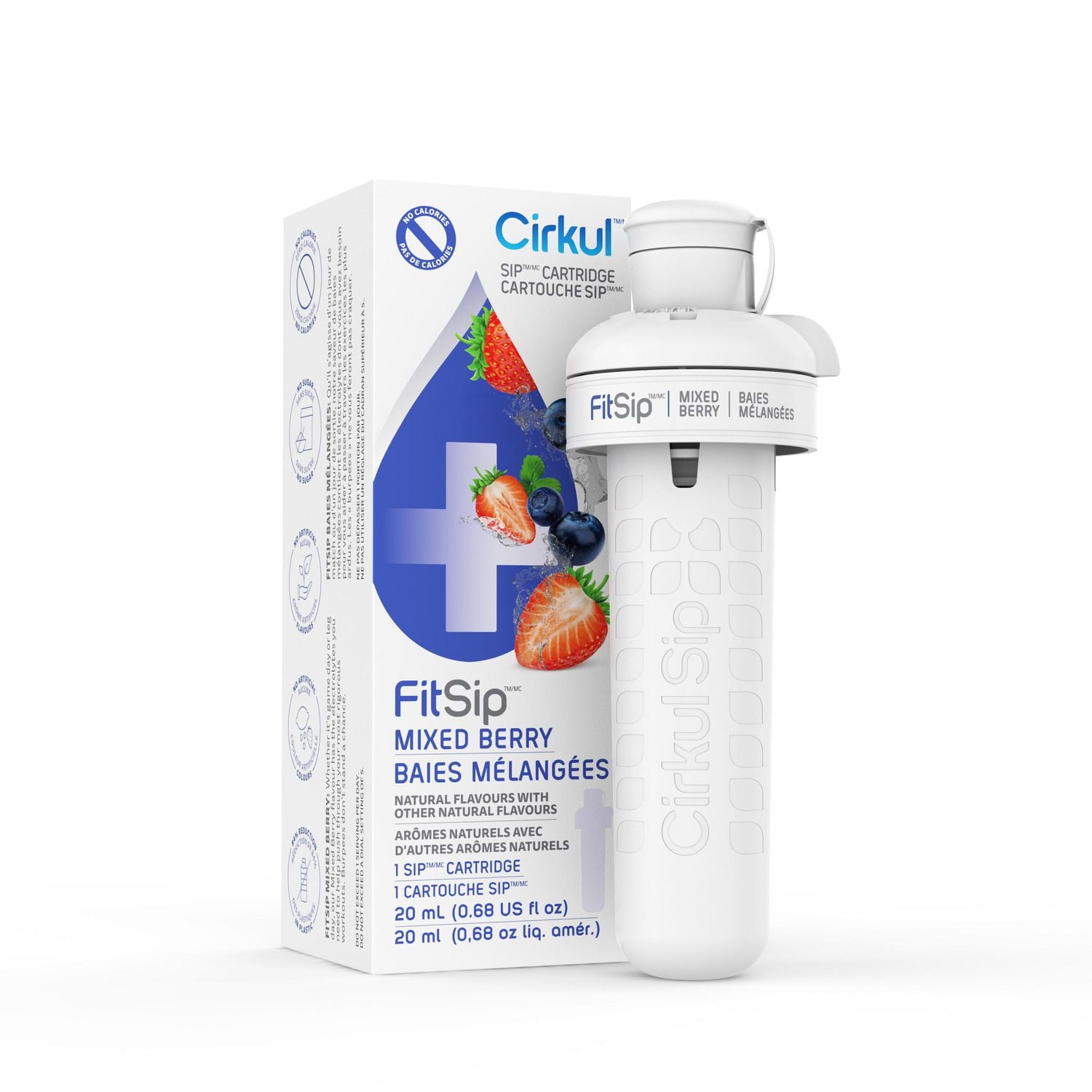Cirkul FitSip Mixed Berry Flavour Cartridge, 1-pack, CIRKUL FITSIP MIXED BERRY.