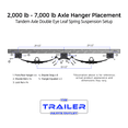 thumbnail image 4 of 7000 lb TK Tandem Axle Bumper Pull Trailer Parts Kit - 14K Capacity Light Duty (Complete Original Series), 75" Hubface 58" Spring Center, 4 of 7
