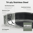 thumbnail image 4 of Carote 21-Piece Stainless Steel Cookware Set with Detachable Handle, Ceramic Hybrid Non-Stick, Easy Stacking, Stand-up Lid, Oven/Dishwasher Safe, Black, 4 of 10