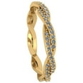 thumbnail image 3 of Natural 2.00Ct Round Cut Diamond Twist Anniversary Wedding Eternity Band Ring 10k Gold IJ I1, 3 of 3