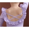thumbnail image 5 of ‌LYMAYTER ‌Girls Ballet Costume Solid Color Long Sleeve Basic Leotard Summer Ruffled Practice Wear 3-11Y, 5 of 8