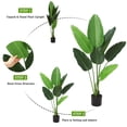 thumbnail image 5 of Artificial Bird of Paradise Plant, Fake Banana Leaf Plant for Indoors and Outdoors,Tropical Palm Tree with 13 Trunks in Pot, Perfect Faux Plant for Home Indoor Outdoor Office Modern Decor, 5 of 9