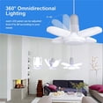 thumbnail image 3 of Luz de garaje de 60 W, blanco frío 6500 K, luz de taller flexible con 4 paneles ajustables, luz de techo LED, para garajes, almacenes y gimnasios., 3 of 5