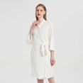 thumbnail image 2 of MERRYLIFE Women Bathrobes for Summer Short Loungewear Soft Lightweight Sleepwear Dual Pockets Adjustable Tie Kimono Robes White S-XL, 2 of 7