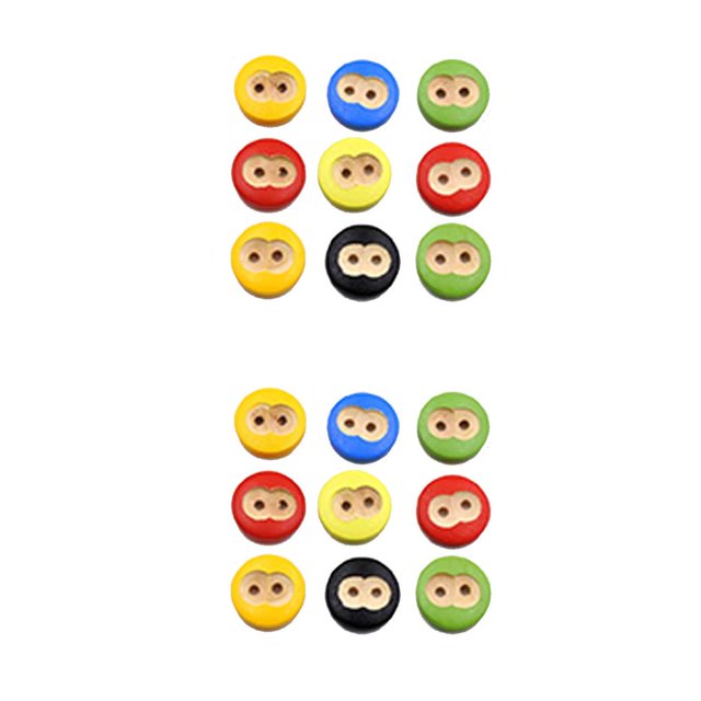 Minnieouse 100 Pieces Wood Buttons Mixed Cartoon Animals Monkey Button Cute Headwear Crafts Scrapbooking Accessories Style Fasteners 2Conjunto