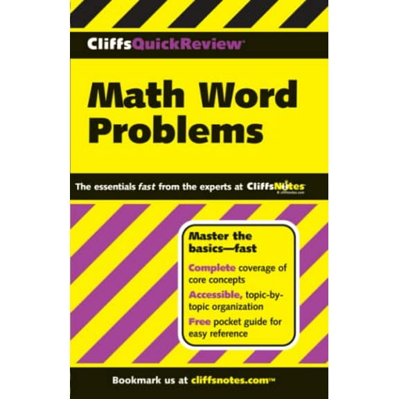 Pre-Owned CliffsQuickReview Math Word Problems (Cliffs Quick Review S.) Paperback