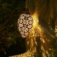 thumbnail image 2 of Tomshine DC1.2V 0.65W Solar Powered Energy LED Light Lantern Hanging Outdoor Lamp Olive Shape Design Sensitive Light Sensor Control IP44 Water Resistance Built-in 600mAh High Capacity Rechar, 2 of 6