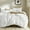 Bright White, variant on White Duvet Cover King Size, 3pcs Washed Microfiber Bedding Set, Soft Breathable Seersucker Duvet Cover Set with Zipper Closure and Corner Ties for All Seasons