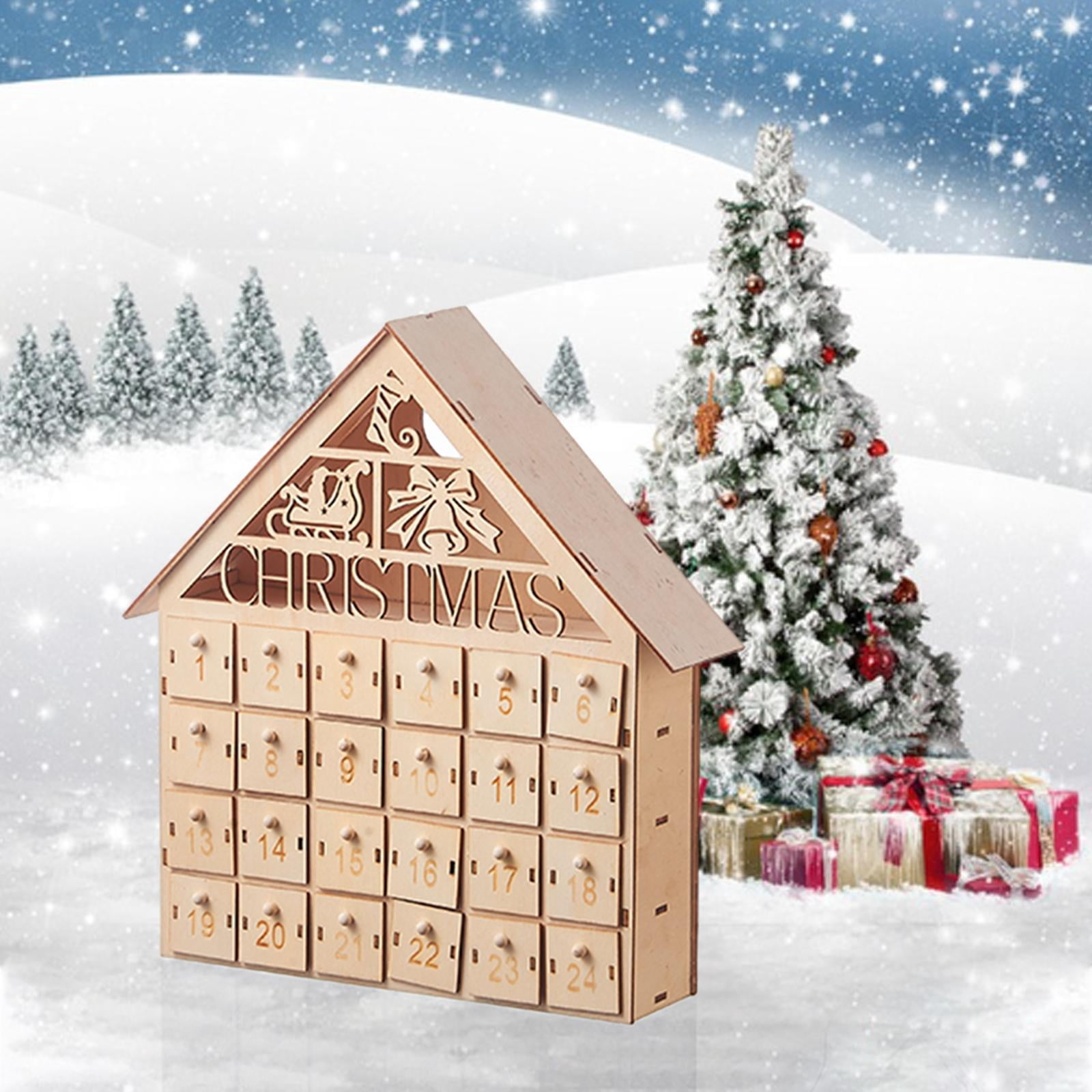 Calendrier De L'Avent Noël 2025 - 24 Boîtes Réutilisables - Remplissage Libre - Compte à Rebours Fêtes - 12