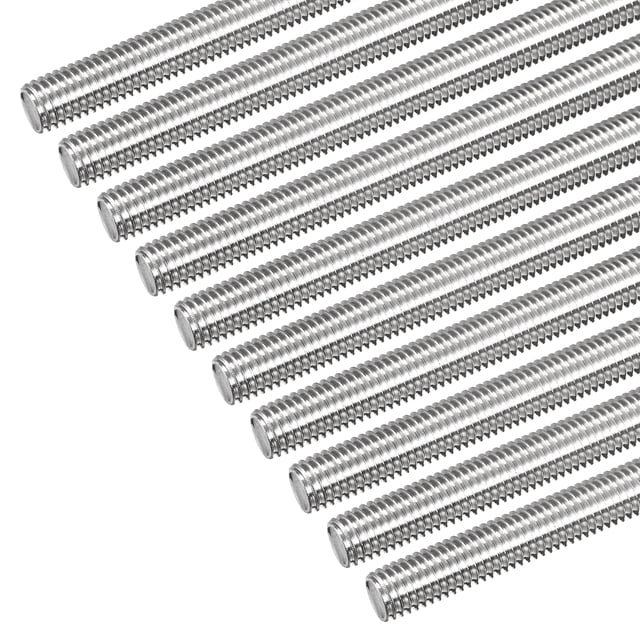Tige Entièrement Filetée M10 x 250mm 1.5mm Pas Acier Inoxydable 304 Main Droite 10 Pcs