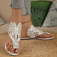 thumbnail image 2 of Fesfesfes Breathable Women's Spring Summer Flat Slippers Round Toe Comfortable House Shoes with Non-Slip Sole for Daily Wear Beach Walking(White#2,US 6.5), 2 of 6