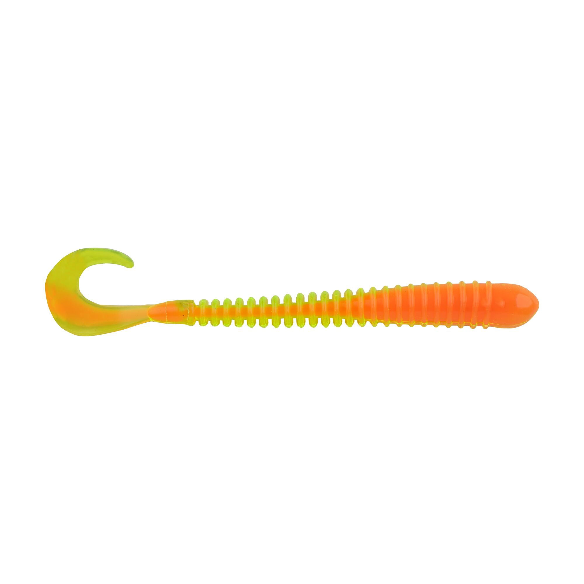 Berkley PowerBait® Rib Worm, 4 in, Worms, Citrus Punch (10 Count)