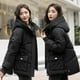 thumbnail image 1 of Parkas de manga larga para mujer, chaqueta de algodón corta, holgada, de gran tamaño, con capucha y gruesa, abrigo de algodón para mujer, 1 of 7