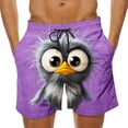 thumbnail image 2 of COSFO Quick Dry Mens Swim Trunks Beach Casual Funny Animal Print Board Shorts Drawstring Elastic Waist Summer Breathable Loose Fit Bathing Suits, 2 of 6
