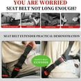 thumbnail image 4 of GJX 2Pcs Seat Belt Extender,Convenient Pregnancy Seat Belt Adjuster,Simple Install Seatbelt Extender,Adjustable Comfort Seat Belt Extender, 4 of 5