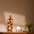 thumbnail image 4 of 12" Wooden Handmade Abstract Sculpture Statue Handcrafted "Entwined Spirits" Gift Art Decorative Home Decor Figurine Accent Decoration Hand Carved, 4 of 5