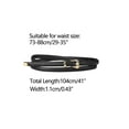 thumbnail image 3 of INSPIRE CHIC Women's Skinny Embossed Leather Belts Alloy Pin Buckle Belt Black 104cm/41'', 3 of 4