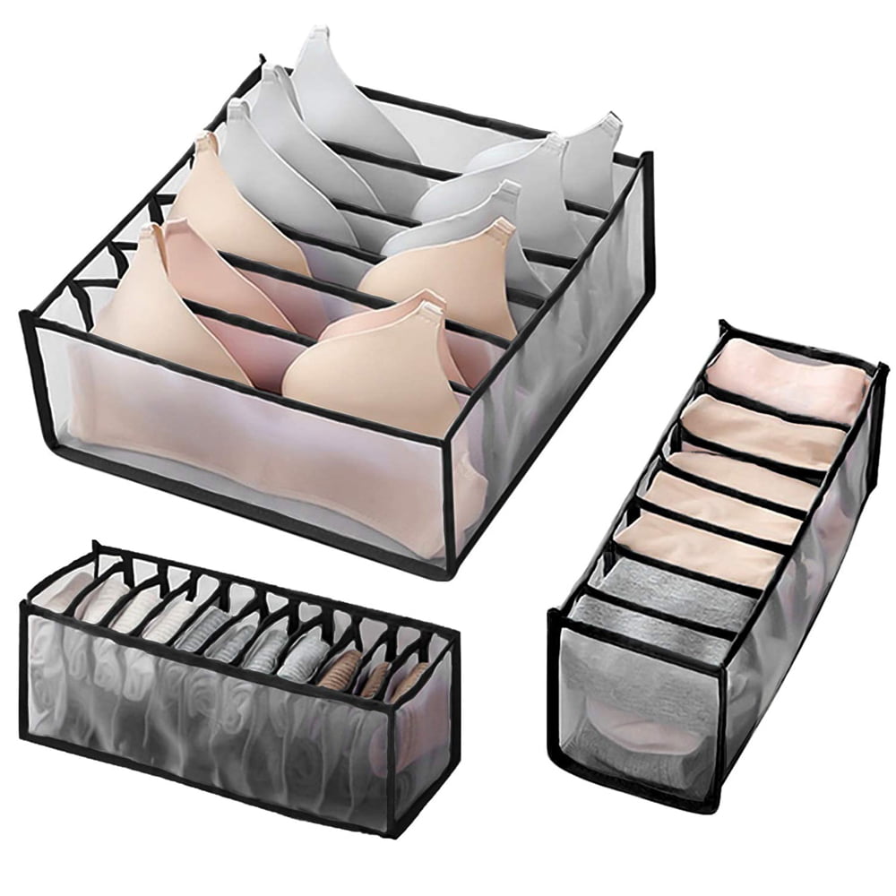 Storage Drawer Divider Foldable Box Organiser Tidy for Bra Socks Ties Underwear 