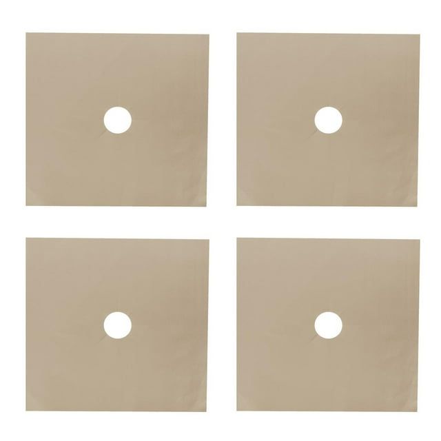 4pcs Non-Stick Stove Burner Covers Gas Range Protector Reusable Hob Stovetop Liners Clean Mat Pad