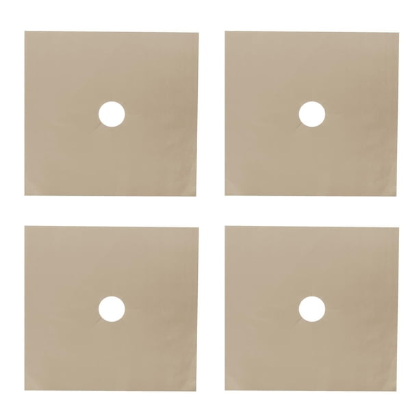 GOOHOCHY 4 cubiertas antiadherentes para quemadores de estufa, protectores reutilizables para estufas de gas, almohadillas de limpieza