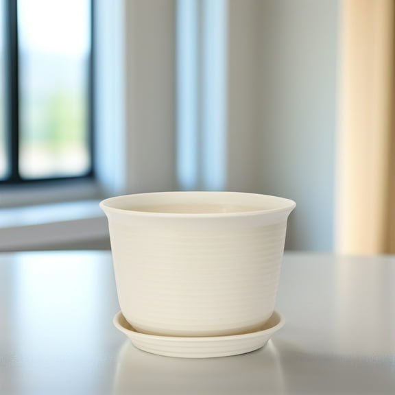 KAKOWELY Nursery Pots for Plants 1Pcs Round Resin 11.5X11.5X6In