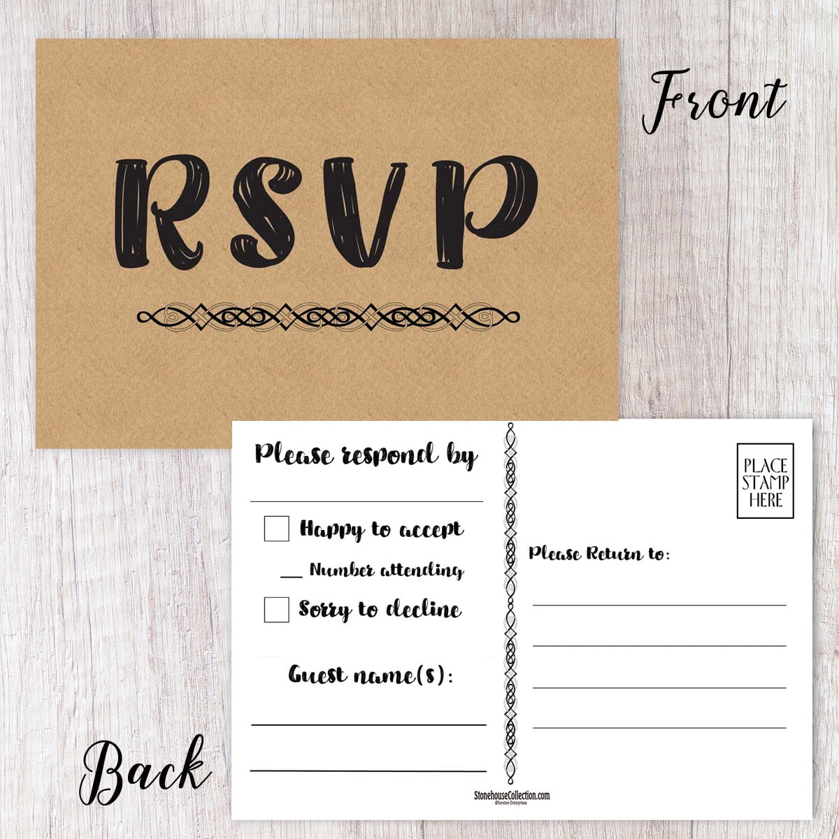 Formal Rsvp Reply Postcards 50 Reply Cards Wedding Rsvp Cards Walmart Com Walmart Com