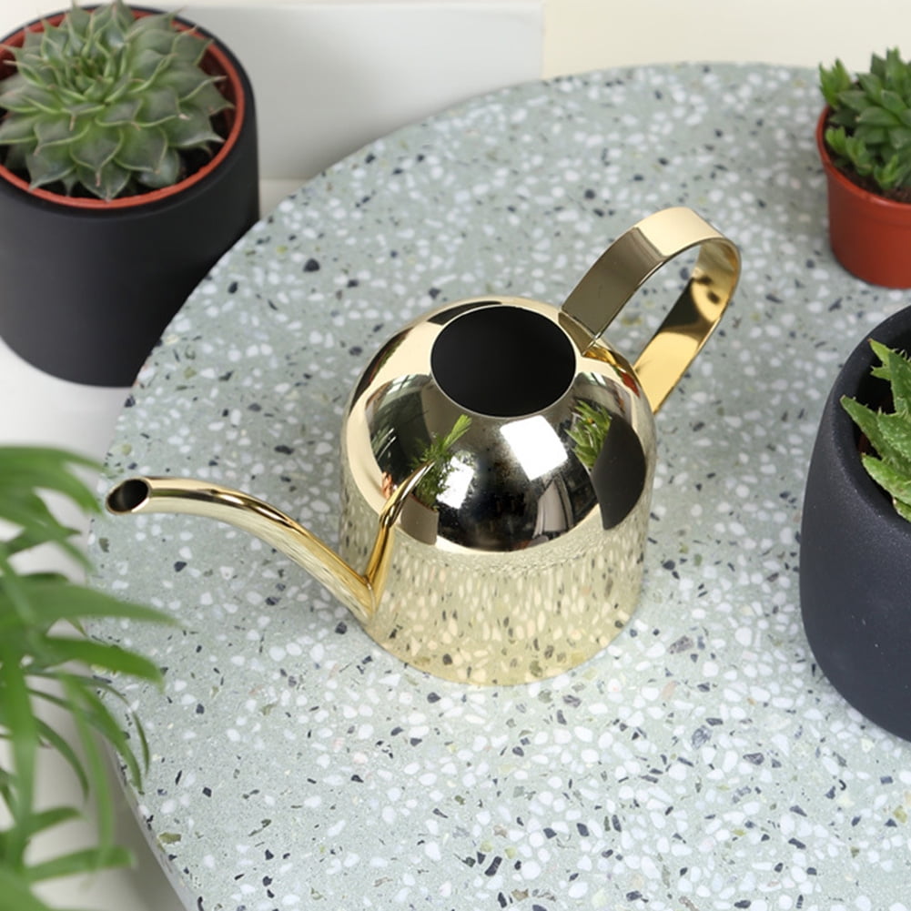 Cheers.US 500ML Stainless Steel Watering Can - Metal Watering Can with Long Spout to Prevent Spillage, Perfect Plant Watering Can for Outdoor Plants and Watering Can for Indoor Plants