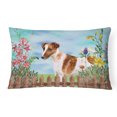 thumbnail image 1 of Carolines Treasures CK1209PW1216 Smooth Fox Terrier Spring Canvas Fabric Decorative Pillow, 1 of 3