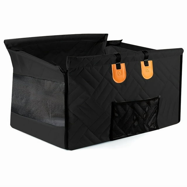 Housse de Siège de Voiture Pliable Durable pour Animaux - Housse de Voyage Sécurisée pour Chiens, Tissu Polyester Durable, Protection des Éléments en Bord de Route, Installation Facile avec Fermeture Éclair