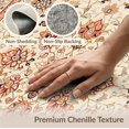 thumbnail image 6 of ODIKA 2'x3' Washable Throw Rug Non-Slip, Low Profile, Flatwoven, Easy Care Door Boho Vintage Scroll Border Motif Distressed Lattice Southwestern for Hallway, Study Room, 6 of 7