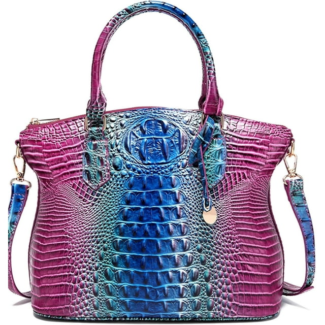LHSHID Women Purse Satchel Bag Long Crossbody Classy Tote Bag Top Handle Vegan Leather Ladies Handbags Embossed Pattern