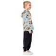 thumbnail image 5 of Kids' Hooded Pullover Sweatshirt Casual Tops Long Sleeve Print Hoodies Pocket Cute Otters in Various Poses, 5 of 9