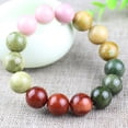 thumbnail image 2 of Pulsera de jade multicolor con cuentas de 14 mm para hombre y mujer, 2 of 2
