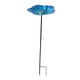 thumbnail image 3 of Bebedero para pájaros, comedero para pájaros de exterior, resistente, de metal decorativo con diseño floral. azul, 3 of 9