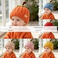 thumbnail image 4 of KPOPLK Pumpkin Knit Beanie Hat Infant Kids Toddler Boys Girls Cute Halloween Hat(One Size,Yellow), 4 of 9
