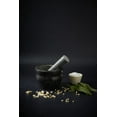 thumbnail image 2 of Cole & Mason Black Mortar & Pestle - Gifts for Cooks - Culinary Chef Gifts - Unpolished Stone Mortar & Pestle for Kitchen - Large Grinding Bowl for Herbs & Spices - 5.5", 8 lb, 2 of 8