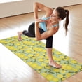 thumbnail image 6 of Yellow Lemon Fruit Slices LightGreen Pattern Hot Yoga Mat Towel Non Slip for Hot Yoga - Quick-Drying Yoga Mat Cover with 4 Corner Pockets with Travel Bag - Hot Yoga Towel Non Slip 70"x26", 6 of 6