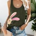 thumbnail image 2 of frariair Easter Shirts for Women Summer O Neck Top Sleeveless TShirts Rabbit Pattern Print Tank Tops Graphic Tees Summer Tank Top, 2 of 5