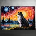 thumbnail image 2 of Alaskan Klee Kai Dog Watercolor Starry Night Van Gogh Painting Kits, Painting Watercolor Canvas, Canvas Suitable for Room Decor Cafe Decor Or Gift for Friends, 2 of 4