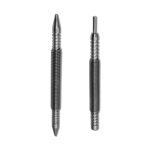 2Piece Nail Setter Metal Woodwork Spring Setter Double Head Nail Setter