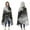 Gray Marble Gold, variant on Wearable Blanket,Blue Marble Gold Wave Pattern Hooded Wearable Flannel Blanket for Adults & Teens,Winter Poncho Shawl Wrap Cape Cozy Anti-Pill,60"x80"