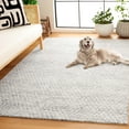 thumbnail image 3 of SAFAVIEH Abstract Dania Diamond Area Rug, Gray/Ivory, 6' x 6' Square, 3 of 11