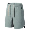 thumbnail image 4 of Besolor Mens Workout Shorts Lightweight Breathable Quick Dry Summer Athletic Running Elastic Waist Drawstring Shorts with Zipper Pockets(5X-Large,Mint Green), 4 of 7