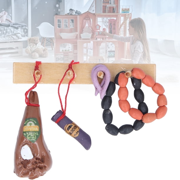 Jamón 1:12 Mini Salchicha Jamón Estante Colgante Modelos Comida De Imitación Juguete Escena De Vida Simulación Para Niños De 3 Años En Adelante